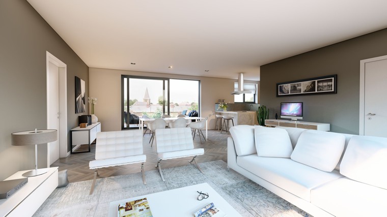 Residentie Jan Breydel - Binnenzicht moderne nieuwbouwappartementen